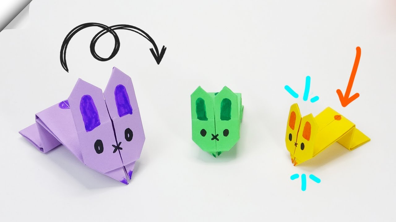 Easter Craft Ideas | Jumping paper RABBIT - YouTube