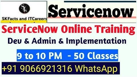 SKFacts ServiceNow Administration Development FULL online training Course || #skfacts #servicenow