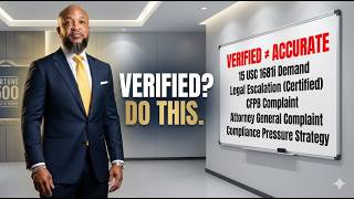 🔥 Credit Bureaus Said VERIFIED? Do This Immediately | TUTORIAL PART 1 2026 #creditrepair