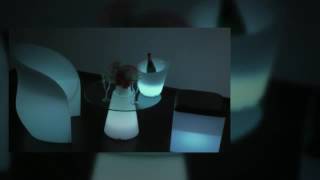 【商品PV】光るLED家具「クラシオン」　アイスペール・ソファ・テーブル　セット