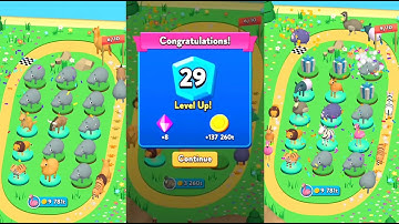 Merge Party Animals !! level 29 part 2 Gameplay Party with your favorite animals