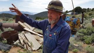 Quick safety briefing from 86 year old miner before dynamite explosion