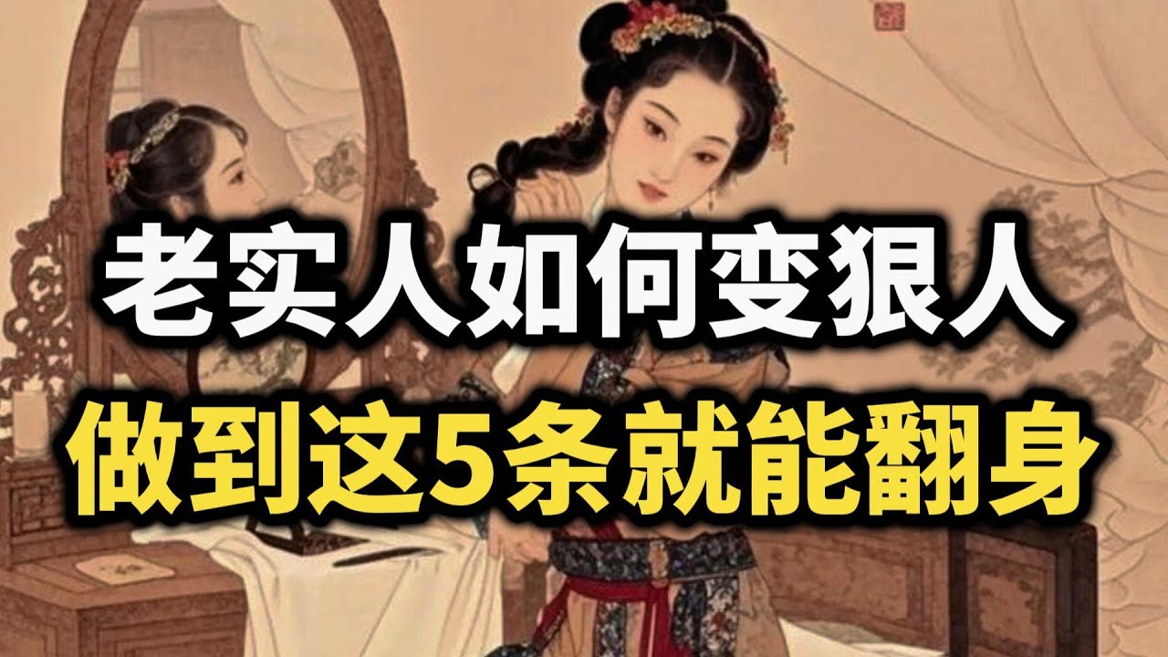 老实人如何变狠人，做到这五点就能翻身~ #逆袭  #自我保護 #强者思维 #情绪管理 #老实人 #智慧 #自我成長