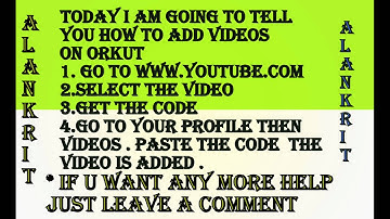 ADD VIDEO IN ORKUT.wmv