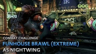 Batman: Arkham City - Funhouse Brawl (Extreme) [as Nightwing] - Combat Challenge