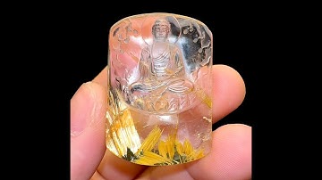 Mặt Phật A Di Đà – Thạch Anh Tóc Vàng Hoa Thị #MTV-221022-05