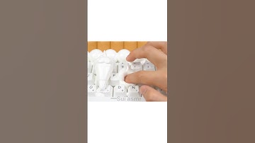 Ai ASMR 폭신 생크림 키보드 ☁️, Fluffy Whipped Cream Keyboard #asmr #keyboard #satisfying