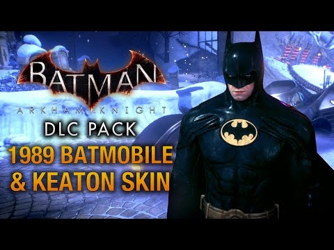 Batman: Arkham Knight - 1989 Batmobile & Keaton Skin (Race Tracks & Free Roam Gameplay)