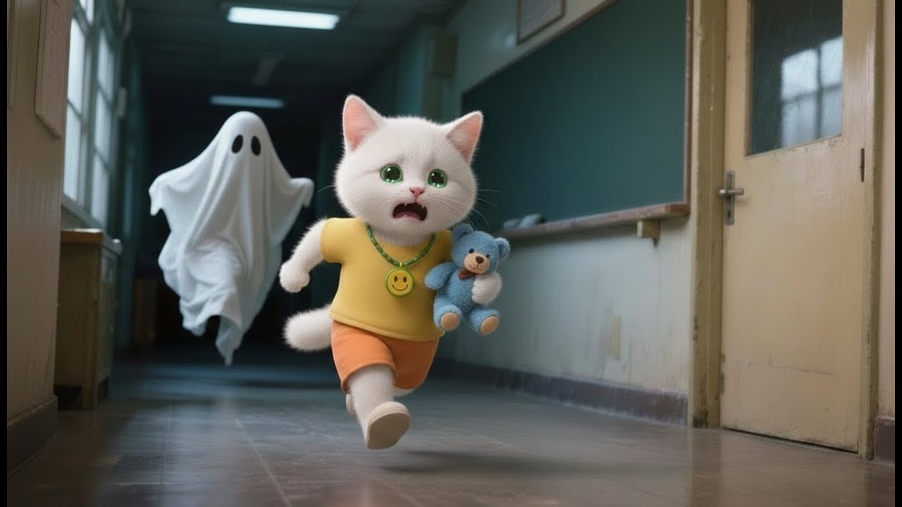 👻🐙🏫 The Octopus Ghost at School and Mama Cat’s Heart-Stopping Rescue 🐱💨| Ai Cat Story