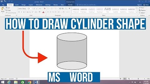 How to Draw Cylinder Shape in MS Word | How to Insert Cylinderical Shape in MS Word | Cylinder Shape