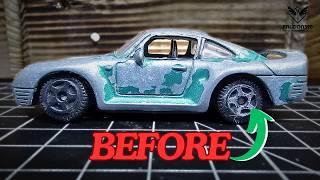 Ultimate Diecast Restoration: Transforming a Vintage Porsche 959 with Custom Paint & Wheels!