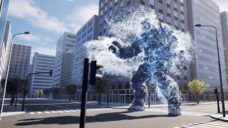Unreal Engine 5.8 Hydroman Niagara Fluids VFX Liquid Simulation with Splash & Foam