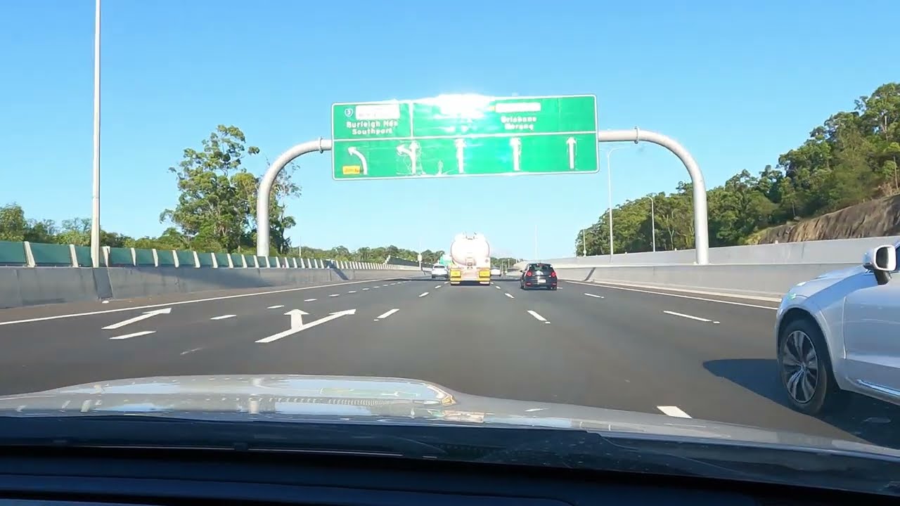 Driving Robina to Currumbin return M1 Upgrades,Gold Coast,Queensland,Australia