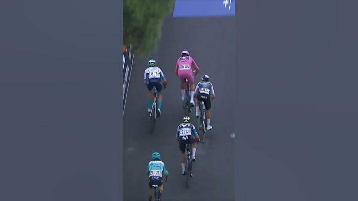 THIS ANGLE 🤯 The overhead view of Mads Pedersen’s Stage 5 victory at the Giro d’Italia… WOW! 🔥