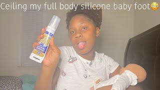 Fixing silicone baby doll
