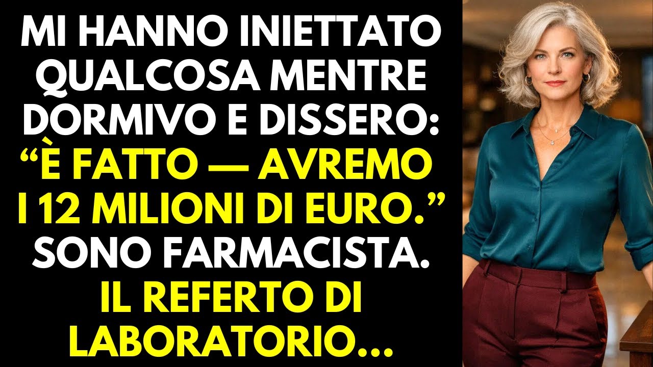 Mi sono svegliata nel cuore della notte con un dolore pungente sul braccio e la testa pesante, come se qualcuno mi avesse spento. Poi ho sentito una voce: "È fatto, i 12 milioni saranno nostri...