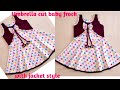 Umbrella cut baby frock with jacket style for 3-4 year old girl//style by Rano