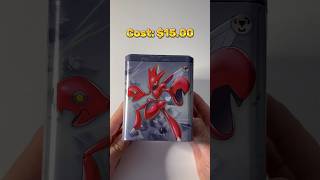 I open a pokemon Scizor tin with prices