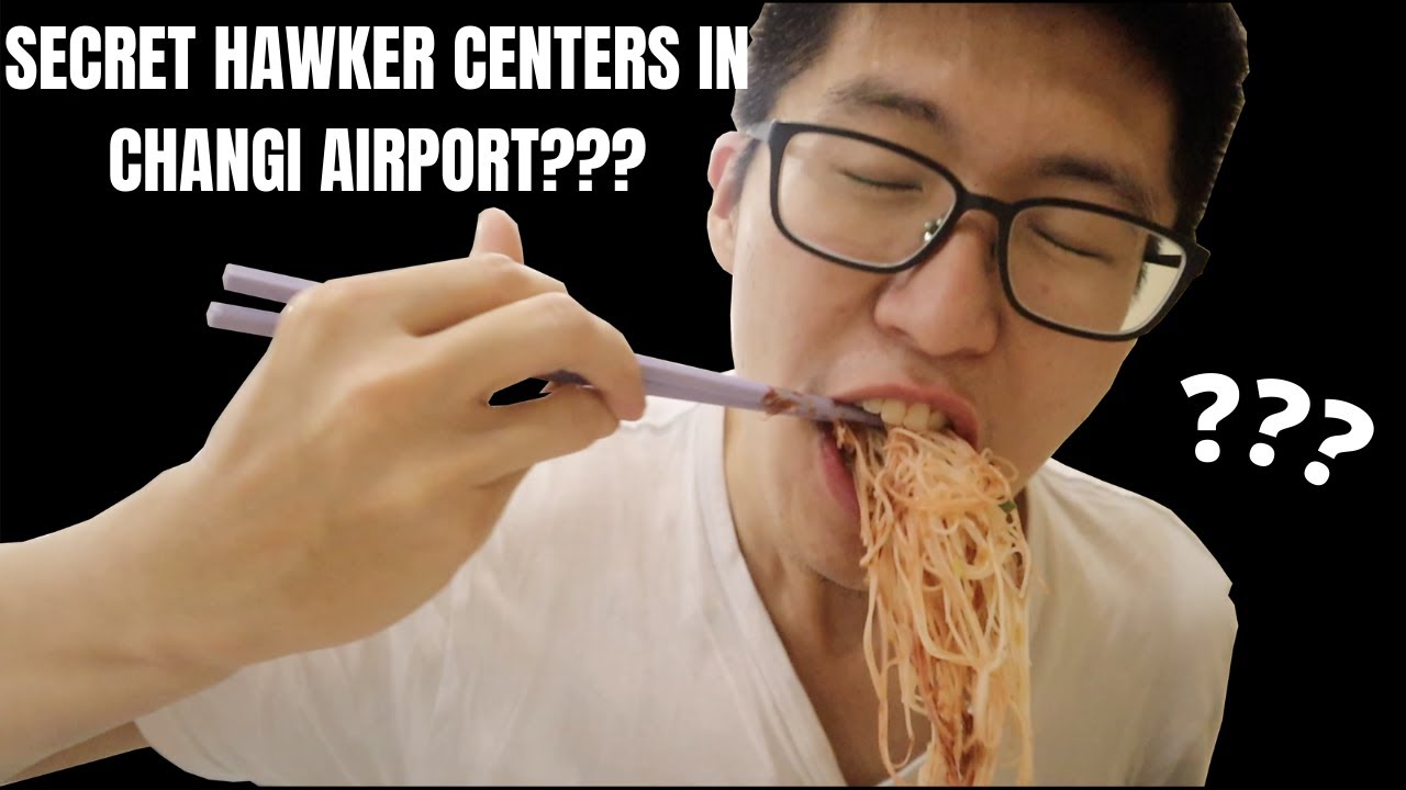 SECRET HAWKER CENTERS IN CHANGI AIRPORT? FINDING & TRYING Food at SECRET FOOD CENTERS in Singapore!