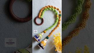 How to make Boho Macrame Hanging | #shorts #macrame #youtubeshorts #viral #diy #windchime #bells