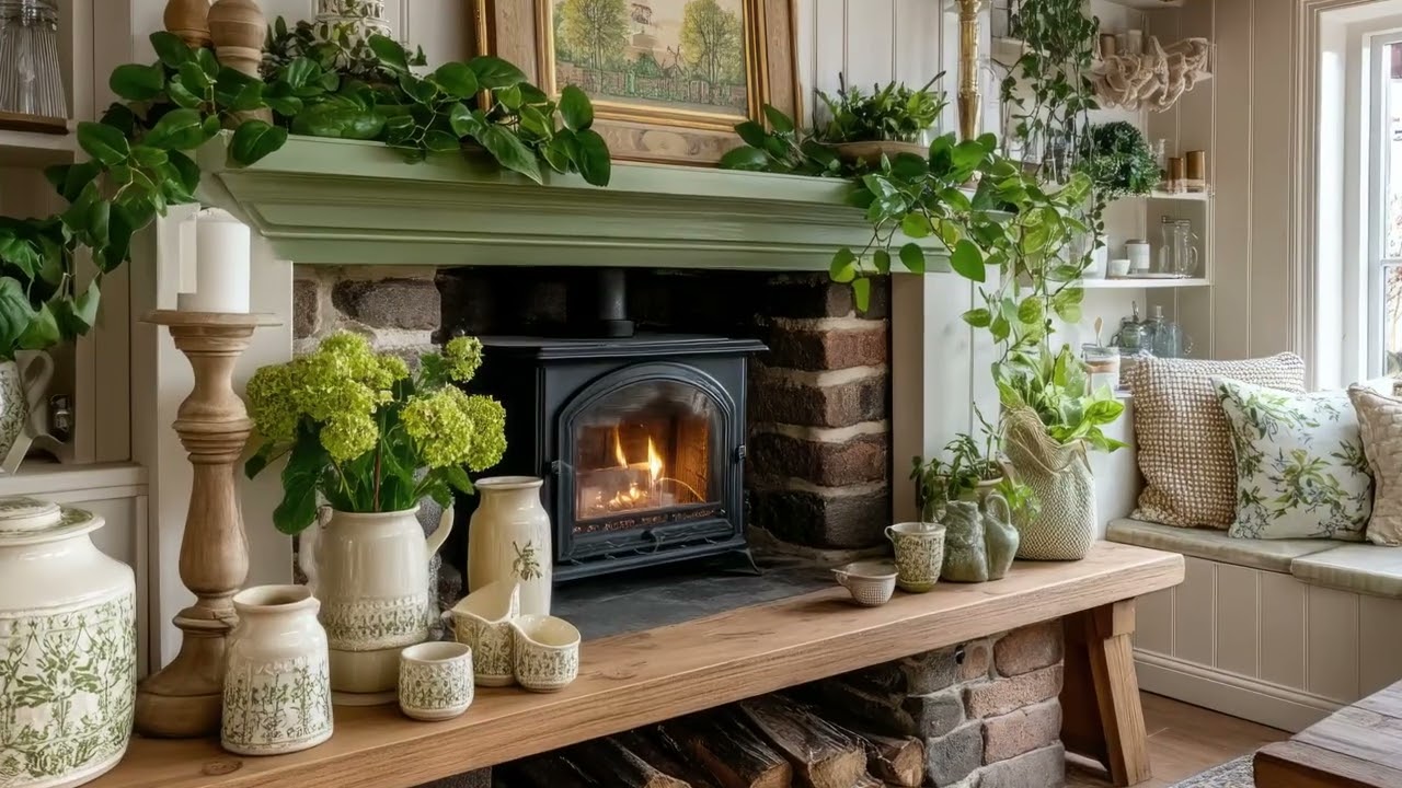 Дом мечты 2025 | Загородный коттедж в классическом стиле с очаровательными зелёными и кремовыми а...