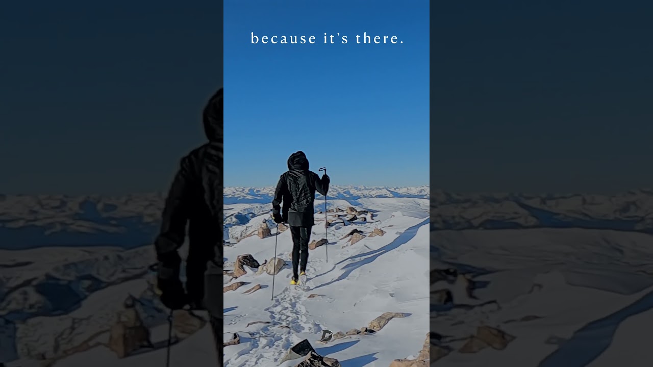 Why do you run the mountain? Because it is there. #DeMoor
