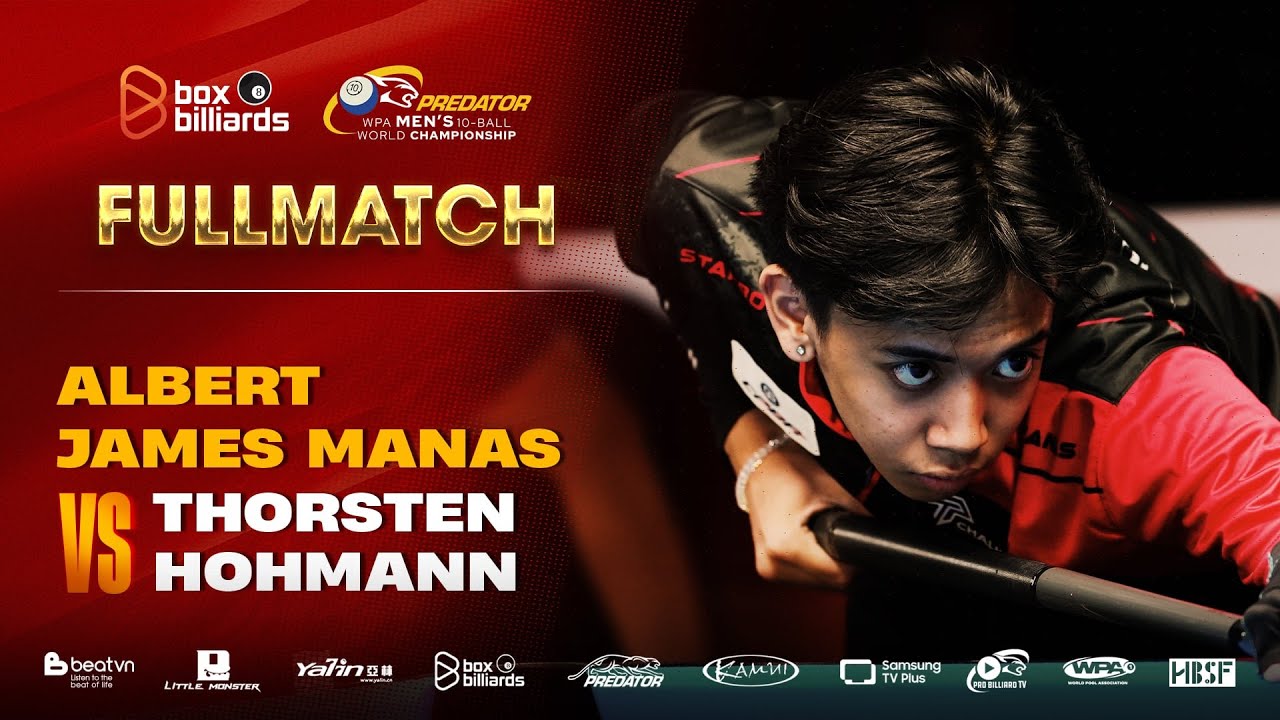 Thorsten Hohmann vs Albert James Manas | 2025 Predator WPA Men’s 10-Ball World Championship