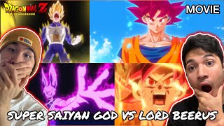 SUPER SAIYAN GOD GOKU VS LORD BEERUS! | DRAGON BALL Z: BATTLE OF GODS MOVIE REACTION