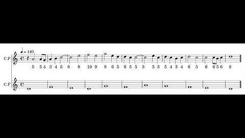 Fifth species counterpoint 1a-1 in Dorian mode