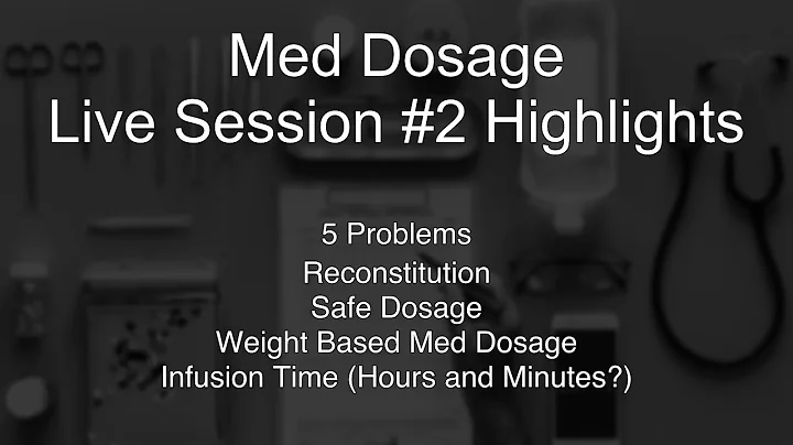 Med Dosage Live Session #2 - FIVE Examples - Recon...