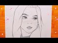 Cute girl drawing easy
