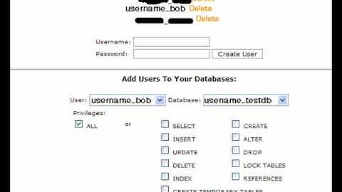 How to create a MySql database