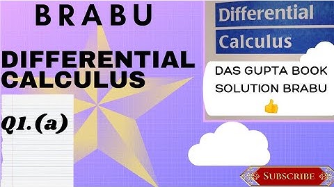 Differential calculus solution bsc 1st year das gupta book solution BRABU 👍