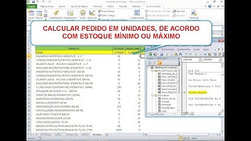 Calcular PEDIDO em Unidades Através do VBA - Controle de Estoque Excel - Aula 39