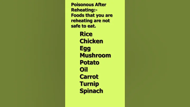 Do not Reheat these Vegetables #shorts