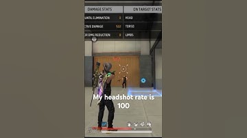 my headshot rate is 100 free fire who say me noob come 1v1 uid comment