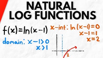 Domain, x-Intercept, and Vertical Asymptote of Natural Log Functions | Precalculus Exercises