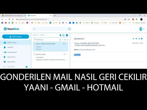 Gönderilen Mail Nasıl Geri Çekilir? | Yaani - Gmail - Hotmail Denendi!