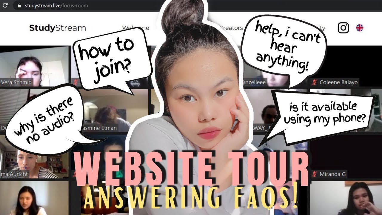 Answering FAQs about Study Stream Live Website Tour... - youtube