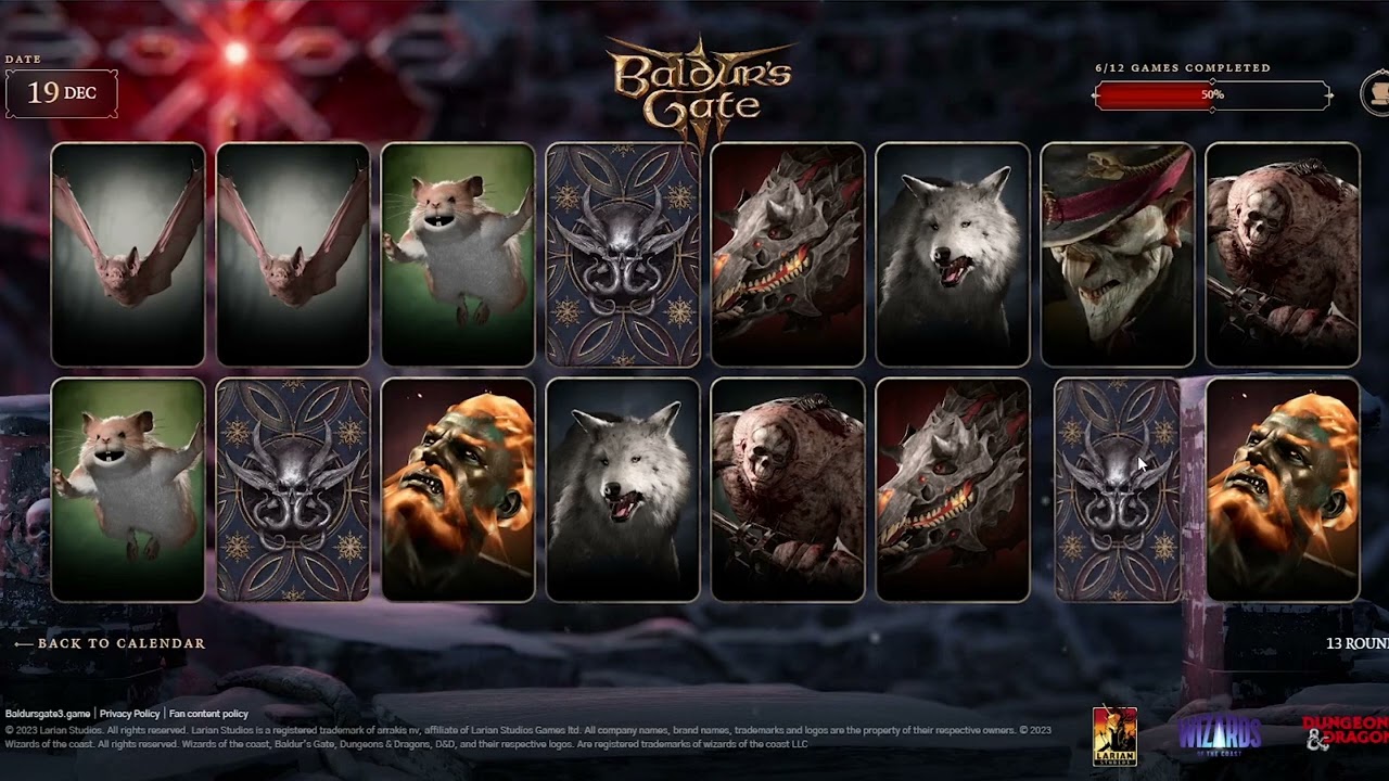 Advent Baldur's Gate 3 game for Christmas - Daily Dec 19 - YouTube