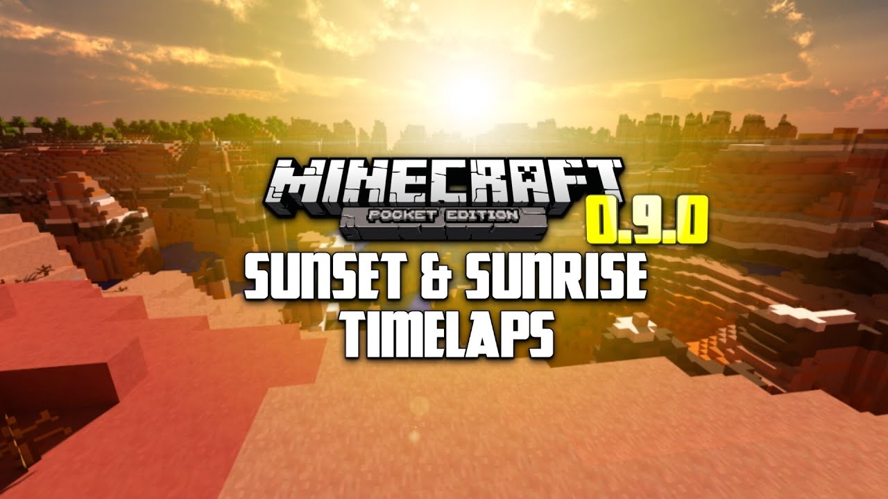 MINECRAFT PE 0.9.0 MESA BIOME TIME-LAPSE! - SUNSET & SUNRISE! - YouTube