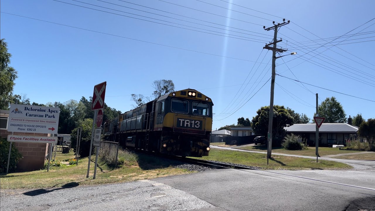 TasRail TR13 TR14 31 train Deloraine Caravan Park YouTube