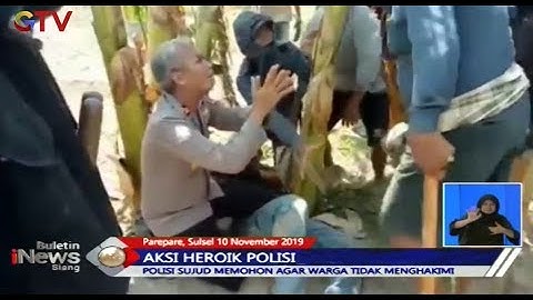 VIRAL! Aksi Heroik Polisi Rela Berlutut & Memohon agar Massa Tak Hakimi Korban Bentrokan - BIS 11/11