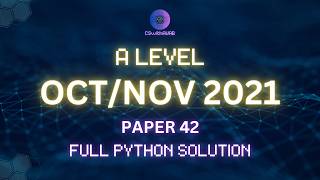 Paper 42 Oct/Nov 2021 Python Q1 | A Level Computer Science 9618