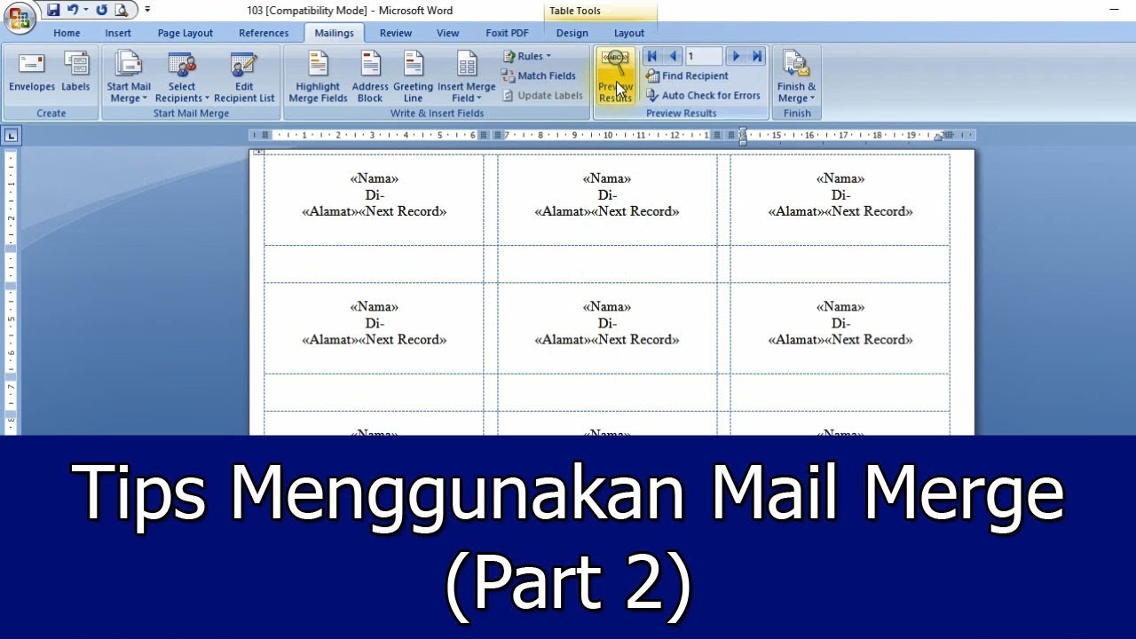 Tips menggunakan mail merge di microsoft word part 2 jendela tutorial