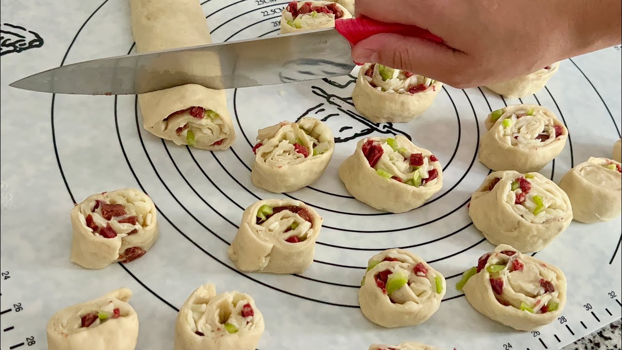 O Kadar KOLAY Ki Herkes Yapabilir❗️Tam Ölçülü Pizza Poğaça  Tarifi???? Pratik Poğaça Tarifleri