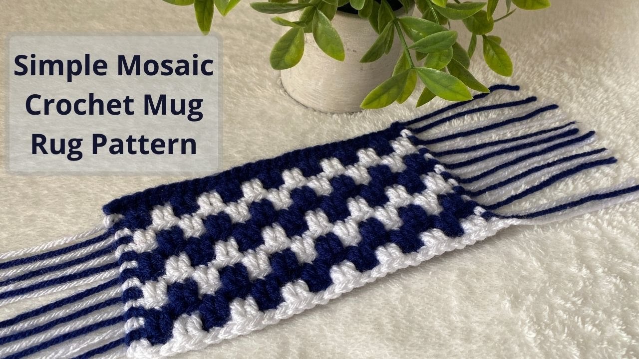 Beginner Friendly Simple Mosaic Crochet Mug Rug Tutorial Reading A Mosaic Crochet Chart YouTube