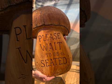 Chainsaw Carving a Giant Porcini Mushroom Restaurant Sign! 🍄