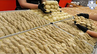 Amazing Food! How Korean Masters Make Dumplings / Korean street food
