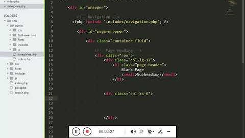 How to Create the admin category page part 1 | Complete CMS in php